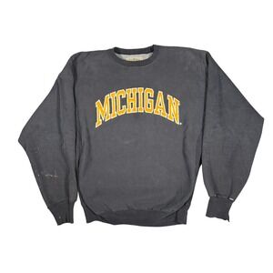 Vintage Steve Barrys Michigan Wolverines Crewneck Sweatshirt  Size L Gray